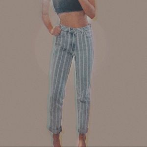 Pacsun double striped mom jeans